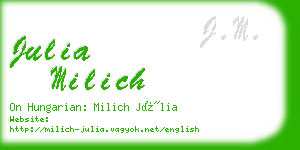 julia milich business card